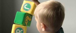 Child with toy blocks