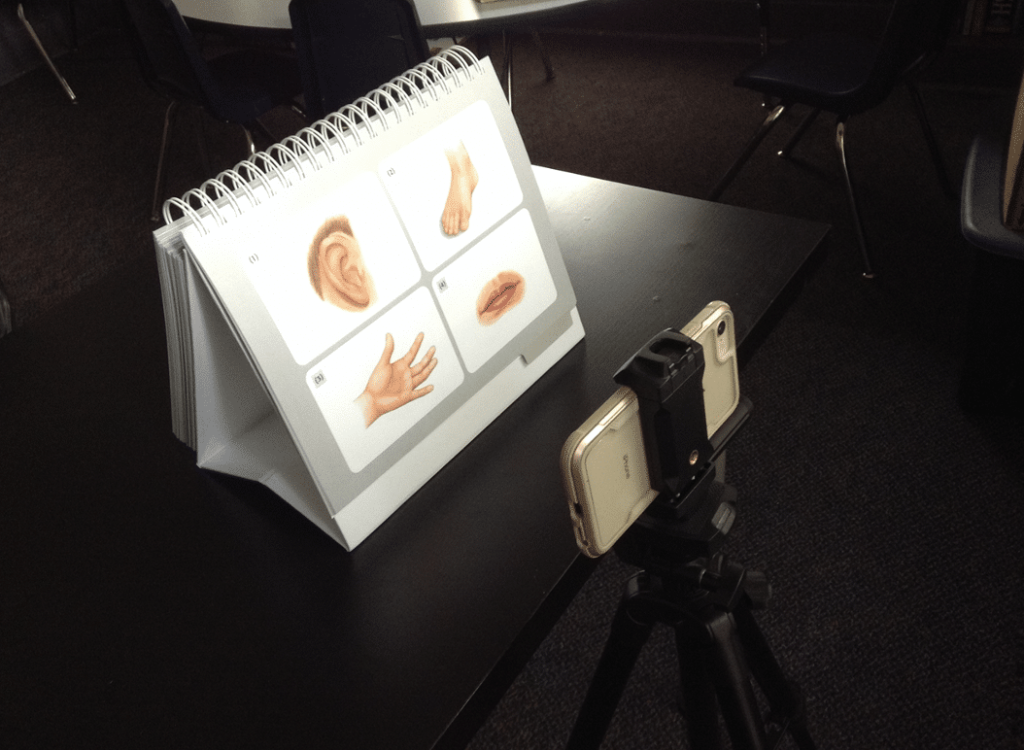 portable document camera for speech materials
