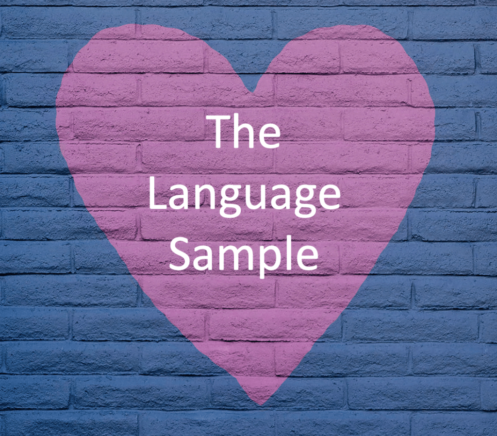 speech and language evaluation language sample