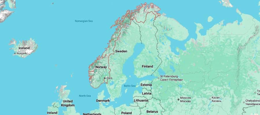Norwegian Speech and Language Development map