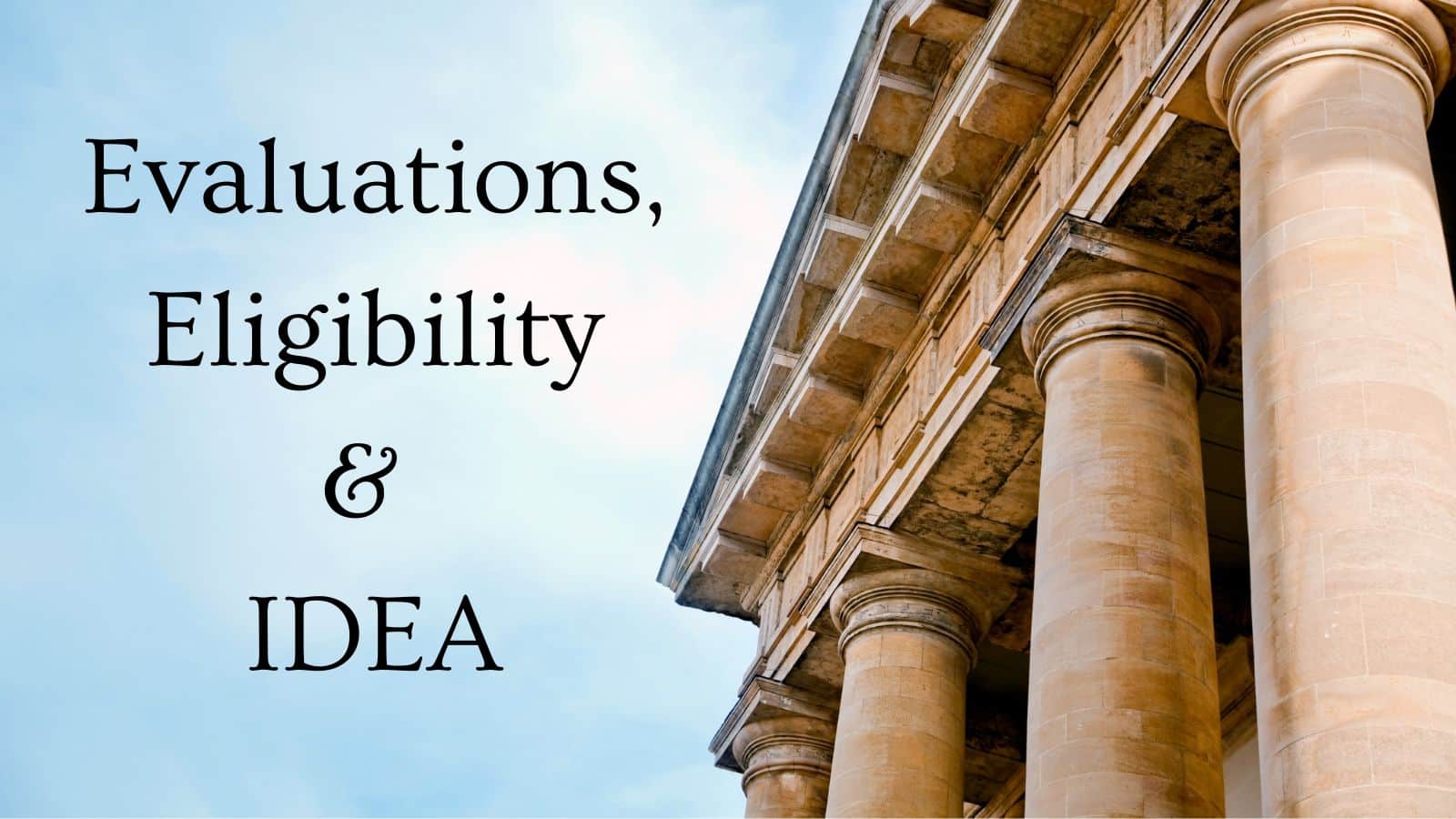 Expert Advice on Evaluation and Eligibility Related to IDEA &ndash; A Conversation with Dr. Lissa Power-deFur